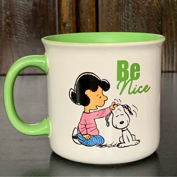 Be Nice - Peanuts Lucy and Snoopy 21oz Ceramic Mug - Picture 5 of 10